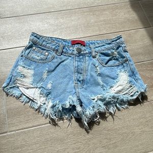 Ripped jean shorts! Signature 8! Size small!